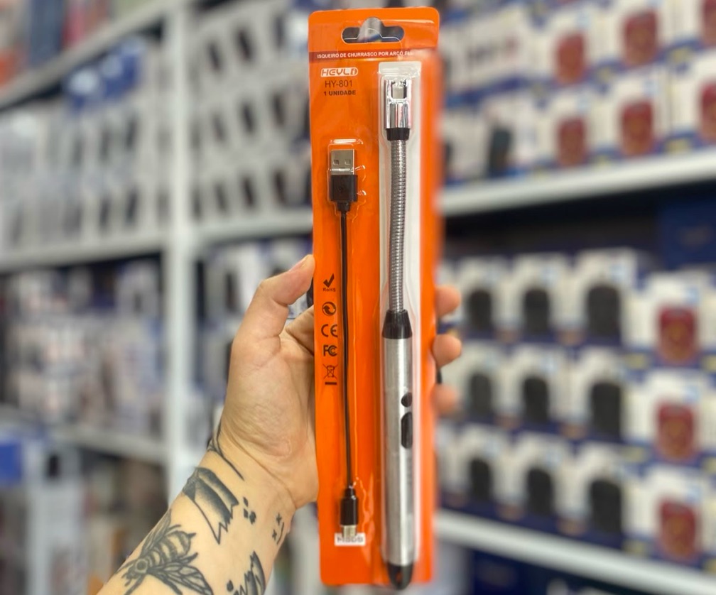 Acendedor de Fogão Elétrico Plasma Recarregável USB MY-803 JL-891
