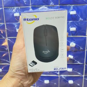 Mouse Sem Fio Átomo MO-JTA01 2.4GHz Óptico 1600 DPI USB para PC e Notebook
