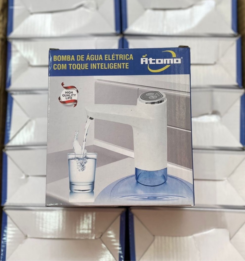Bomba Elétrica para Galão de Água Recarregável USB Smart Touch 5L 10L 20L
